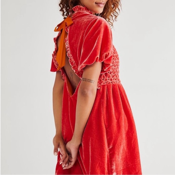 Free People Gum Drop Velvet Dress NWOT - Picture 3 of 8